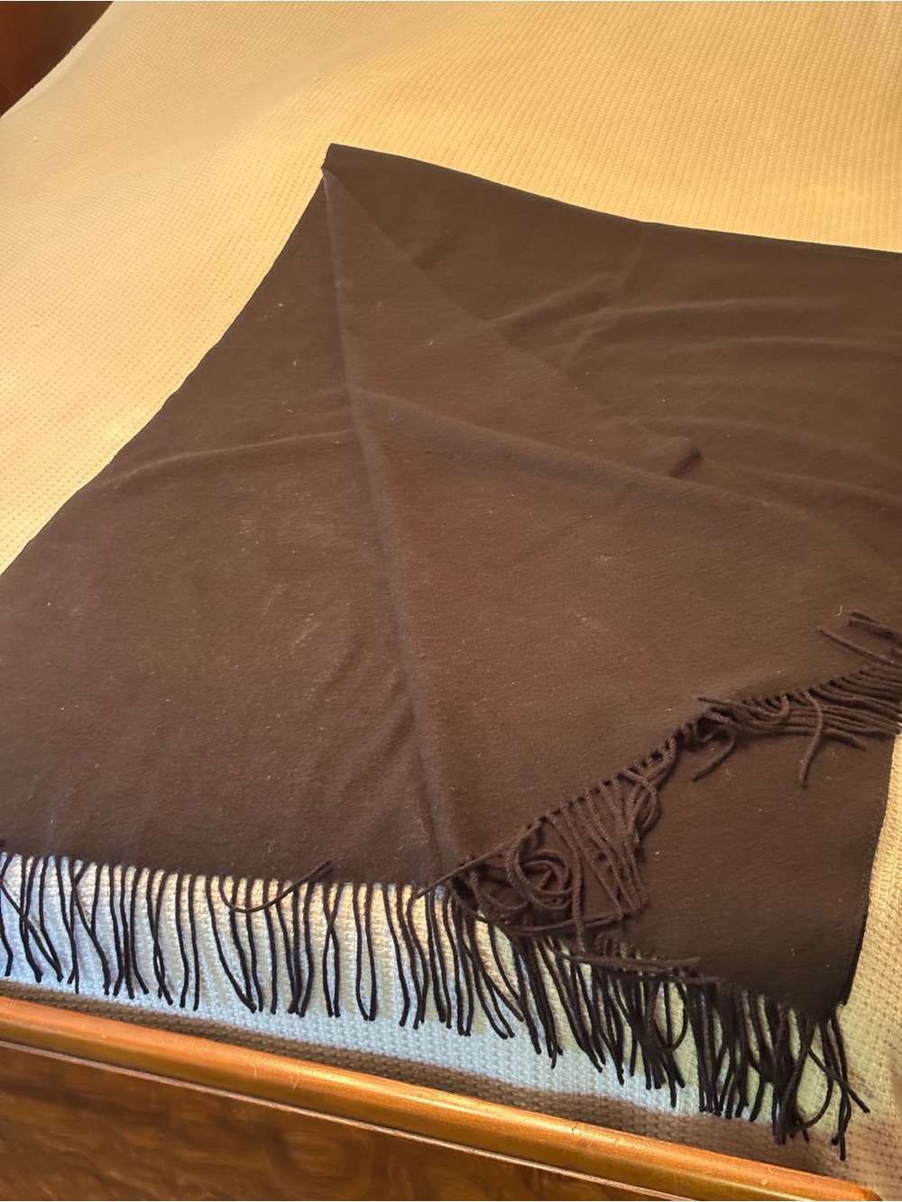 Classic Black Shawl with Fringe